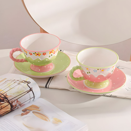 Porcelain Mug & Saucer
